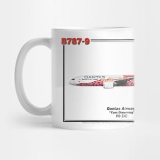 Boeing B787-9 - Qantas Airways "Yam Dreaming" (Art Print) Mug